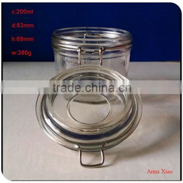 7oz glass jars for storage with glass lids