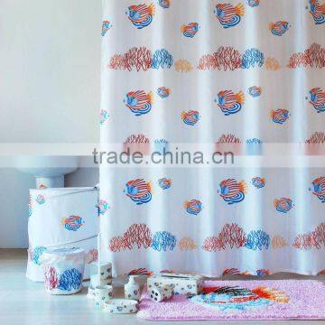 Kids bathroom set in match design, Rainbow Fish bath set, shower curtain/bathmat set/bath accessories set