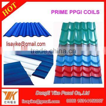 PREPAINTED GALVANIZED STEEL ROOFING MATERIALS