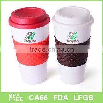 BPA FREE Plastic double wall travel mug