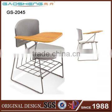 Plastic office chair wooden writing pad GS-2045A