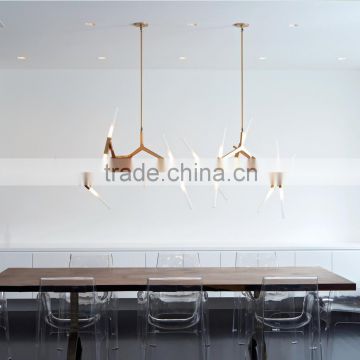 Brushed Copper LED Chandelier UL lighting for Hotel Projects