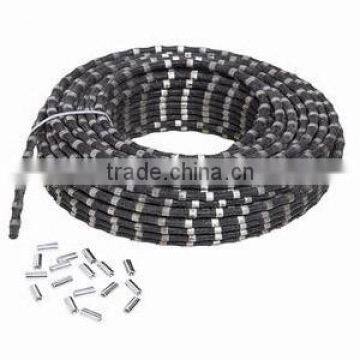 Diamond Wire Saw Cutting Rope With Beads For Granite Marble Reinforced Concrete Stone Cutting Quarry/Rubber Coating with Sintere