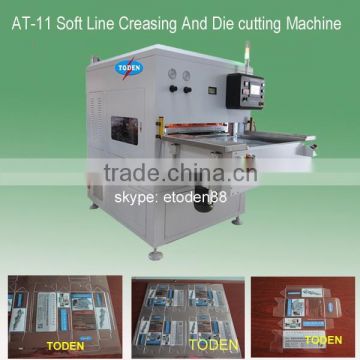 plastic box creasing and die cutting machine