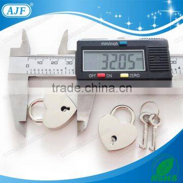 AJF 2015 New Arrival Silver Heart Shape Mini Notebook Lock photo-5