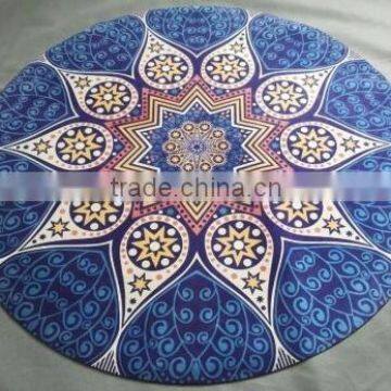 New Arrival Round Yoga Mat Beautiful Printing Machine Washable Yoga Mat photo-3