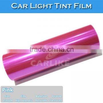 H8001 Pink 0.3*10M Hot Sale Low Price Auto Headlight Film For Car Wraps