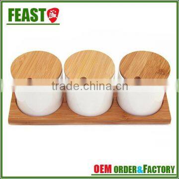 2015 hot selling white ceramic jars with lids