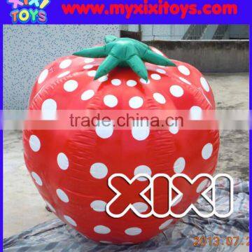 Large airtight inflatable strawberry for advertising