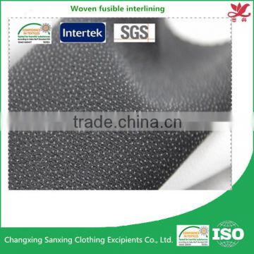 high quality PA glue water jet woven knitted fusible interlining/fabric interlining 730