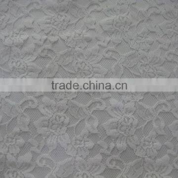 Nylon mesh embroidery white lace French Lace Fabric With Cords Offwhite