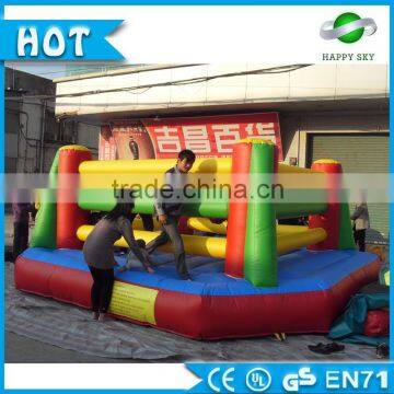 Commecial used inflatable boxing arena,exciting inflatable bouncy wrestling boxing ring,inflatable bouncy