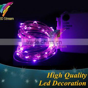 Purple christmas lights led 10m string