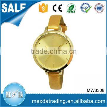 Good quality gold slim case japan movement quartz watch sr626sw for women