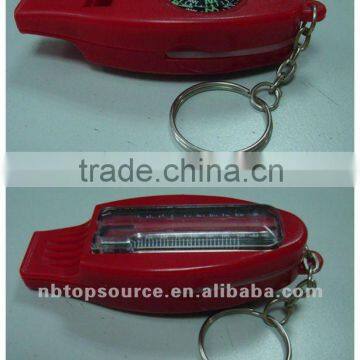 Mini Plastic Portable Compass with thermometer and whistle for promotion