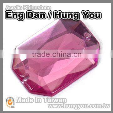 2 Holes Octagon Shaped Apparel Accessories Sew on Rhinestones photo-6