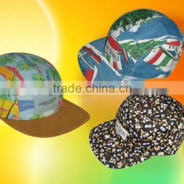 2016 Newest print 5 panel hat wholesale