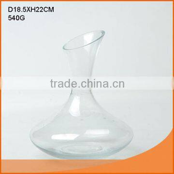 Different volume round glass wine decanter