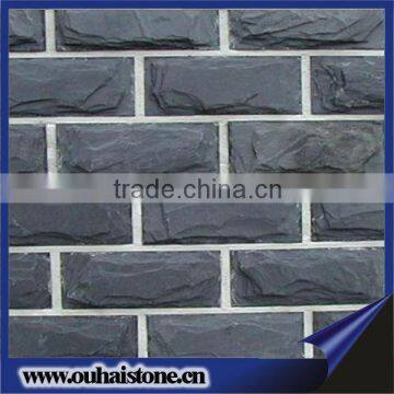 Whole sell black mushroom stone for wall cladding designs natural outside black wall cadding