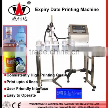 Food beverage industry can print 1-4lines bottle date printing machine