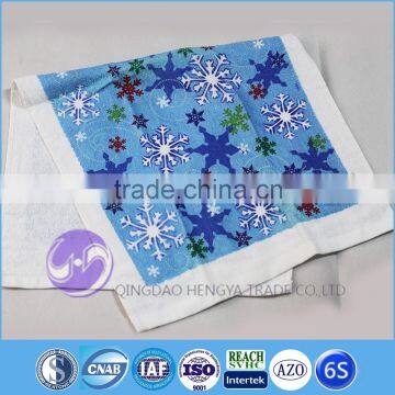 Cheap microfiber 100% cotton Christmas tea towel