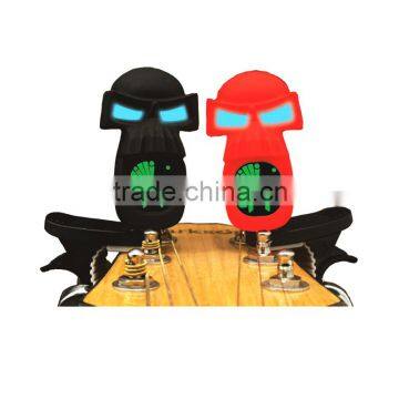 Cool lovely chromatic tuner cartoon skull guitar tuner Chromatic Guitar Bass Violin Ukulele tuner Fashionable