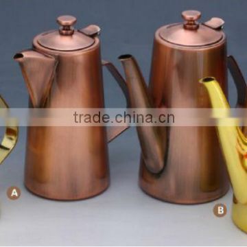 24pcs Arabic terracotta hot teapot 1.0L 1.5L /Turkey pot/stainless steel arabic brass coffee pot