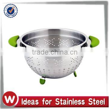 Stainless Steel Colander with Silicone Handle & Feet