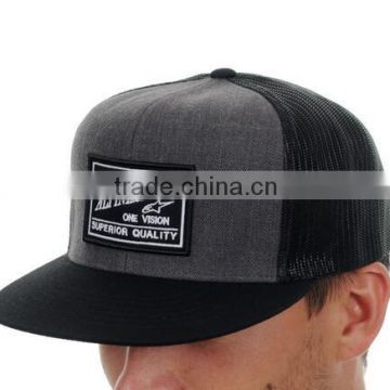 High Quality Wholesale Embroidered Snapback Trucker Hat Custom Flat Bill Trucker Cap Mesh Cap                        
                                                Quality Choice