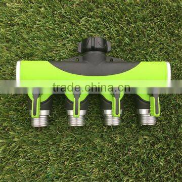 Premium watering splitter 4 way hose valve garden faucet adaptor