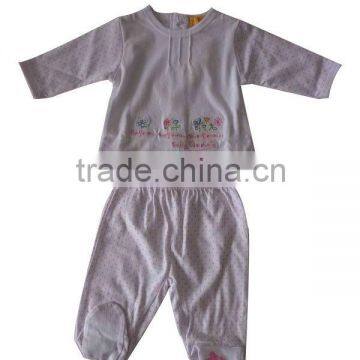 2013 latest children's clothing sets with cute applique