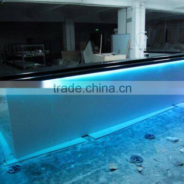 Straight bar counter pictures/acrylic lighted bar counter/LED bar counter