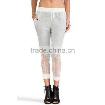 2016 new design fashion pants women sexy lace fashion sweatpants