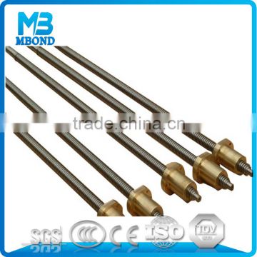 Stainless steel trapezoid lead screw for stepper motor