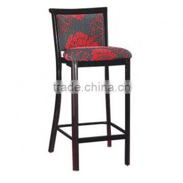 antique metal bar chair with back