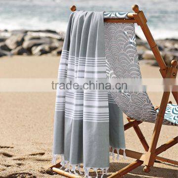 Fouta Beach towel With complicated frigesl / Yarn dyed beach towel Kikoy beach towel