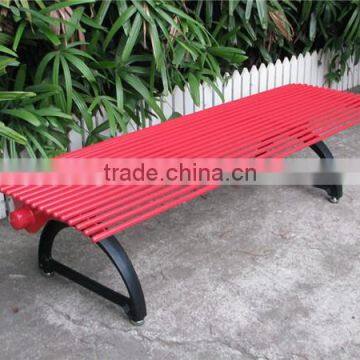 Powder coated backless metal bench backless metal bench