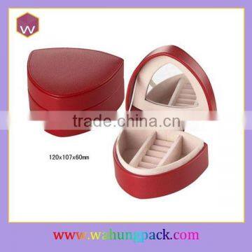 Elegant Heart-shaped Boxing Jeweley Packaging & Small Sizes Handmade Packaging Suitcase With Glass Popular on Market