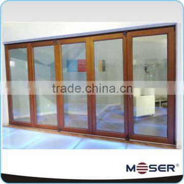 Moser solid wood elegant double glazed folding door