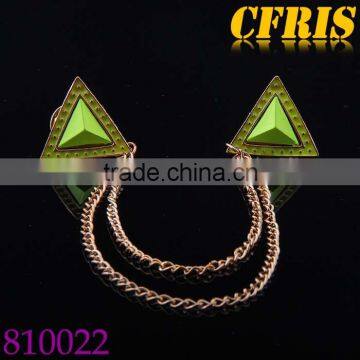 Green collar link,metal custom lapel pin for cloth                        
                                                                                Supplier's Choice