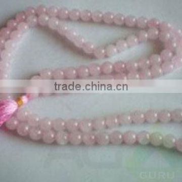 Rose Quartz jap mala : Rose Quartz Stone Wholesaler Manufacturer