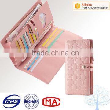 Patent leather with RFID large capacity wallet