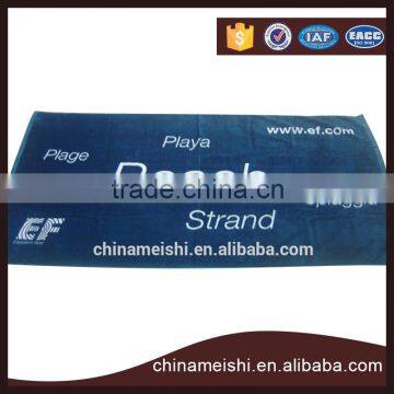 cotton velour pile reactive printed beach towel for promotion