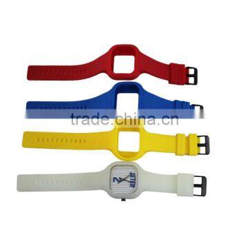 custom silicone watch strap with metal parts