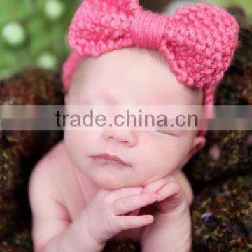 MY-ZZ49 Fashion Newborn Baby Crochet Knit Prince bow Headband