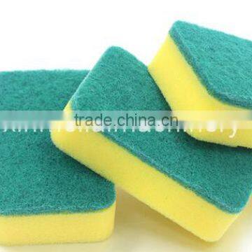 Double color sponge Scrubbers Kitchen Clean Up Dish Washing Pad