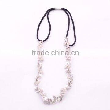 Fairy Girls Flower Silver Crystal Metal Hair Chains Elastic Band Hair Accessories 2016 photo-3