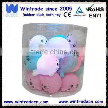 24pcs/pvc box flashing bath sea lion