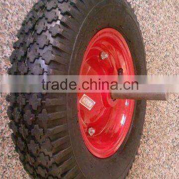 Pneumatic rubber wheel