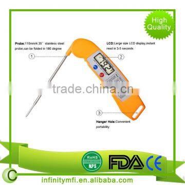 Amazon Best Selling Instant Read Digital Food Thermometer With Collapsible Probe, Meat Thermometer for Grill,BBQ,Oven,Cooking photo-4